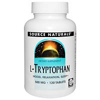 Source Naturals, L-триптофан, 500 мг, 120 таблеток