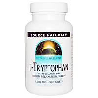 Source Naturals, L-триптофан, 1000 мг, 90 таблеток