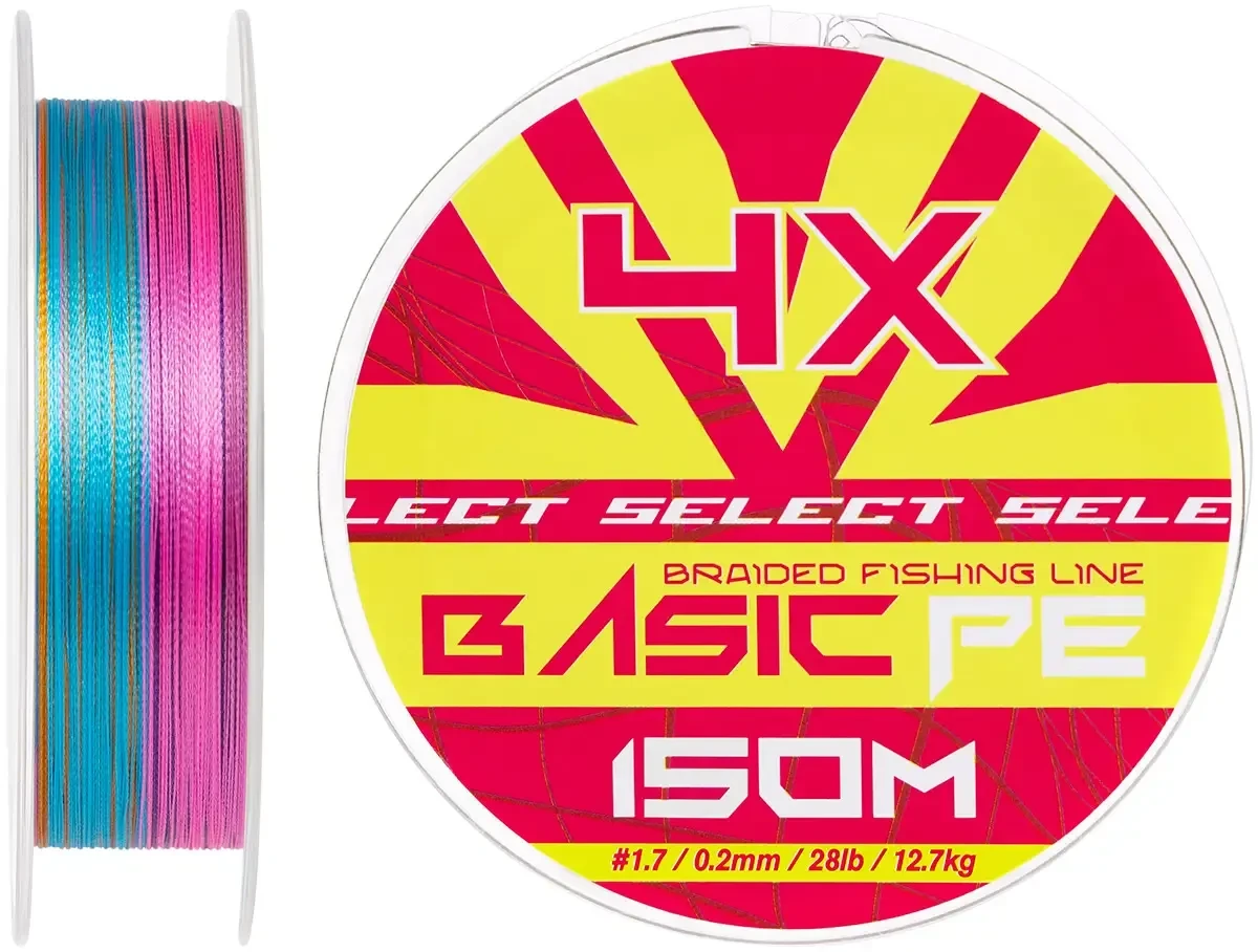 Шнур Select Basic PE Multicolor 150m 0.20mm 28lb/12.7kg (123682) 1870.30.96, фото 1