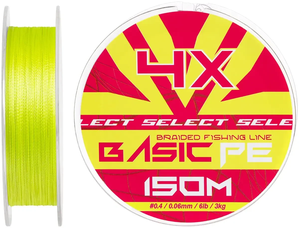 Шнур Select Basic PE Light Green 150m 0.06mm 6lb/3kg (99254) 1870.18.10, фото 1