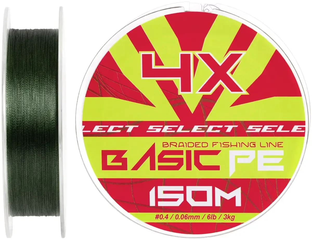 Шнур Select Basic PE Green 150m 0.06mm 6lb/3kg (99266) 1870.18.19, фото 1