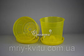 Горщик для орхідеї Л 15 жовтий
