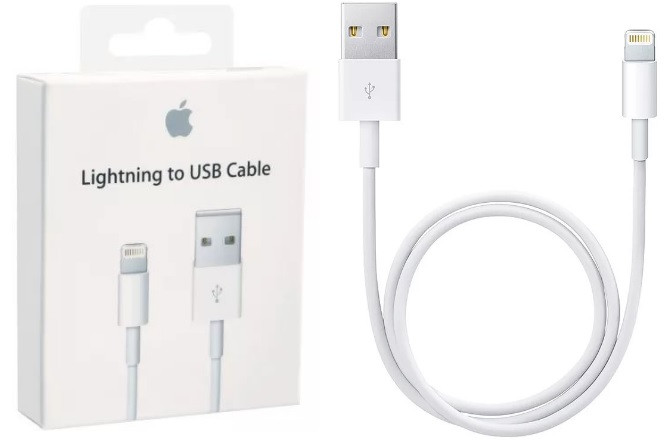 Оригінальний кабель для зарядки iPhone 5 5s 5c 6 6S 7 8 10 X / 6S 7 8 Plus - 1 м