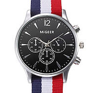 Часы MiGeer (black-silver) - гарантия 6 месяцев