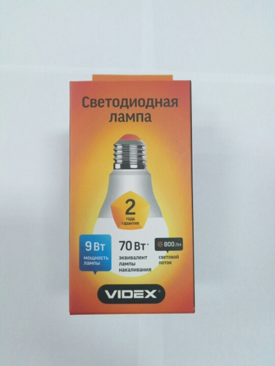 Світлодіодна лампа Videx VL-A60e-09273(9W LED A60 3000K 220V 640Лм)