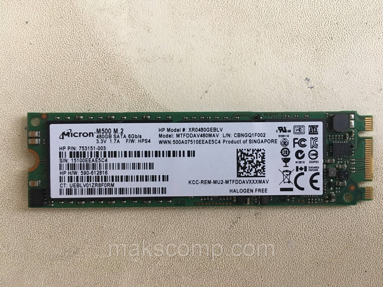 SSD Micron M500 480GB m.2 SATAIII MLC (MTFDDAV480MAV)