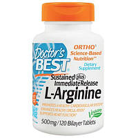 Doctors Best, L-аргінін, 500 мг, 120 двошарових таблеток