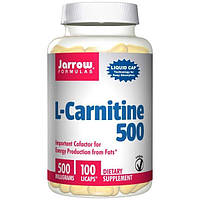 Jarrow Formulas, L-карнітин, 500 мг, 100 капсул з рідиною