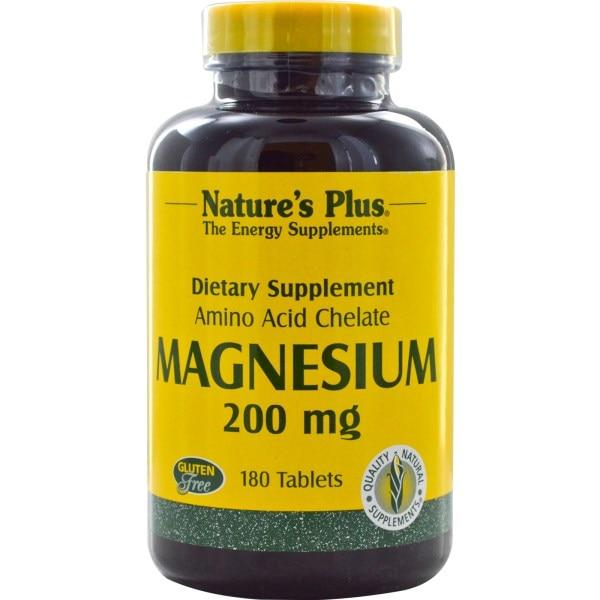 Магній Natures Plus 200 мг, 180 таблеток