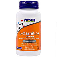 Now Foods, L-карнітин тартрат Carnipure, 250 мг, 60 капсул