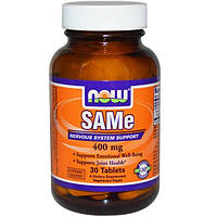 Now Foods, SAME (S-Adenosyl-L-Methionine), 400 мг, 30 таблеток