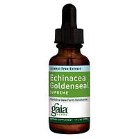 Gaia Herbs, Смесь из эхинацеи и желтокорня Supreme, безспиртовой экстракт, 30 мл