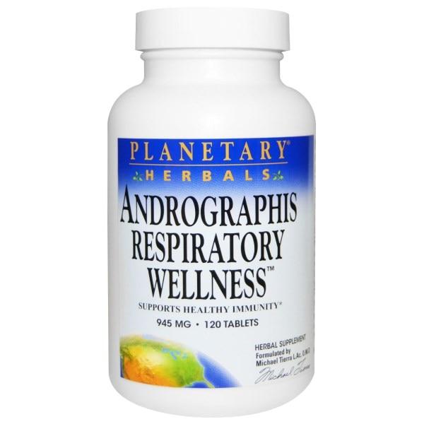 Planetary Herbals, Здорове дихання з андрографисом, 945 мг, 120 таблеток