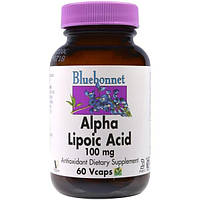 Bluebonnet Nutrition, Альфа-ліпоєва кислота, 100 мг, 60 капсул у рослинній оболонці