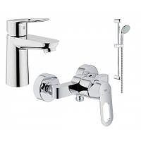 Смеситель для раковины и душевой гарнитур Grohe BauLoop 123220