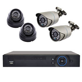 Комплект відеореєстратор + камери KN7904DP