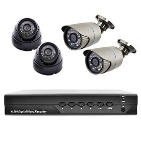Комплект відеореєстратор +камери KA6504MK