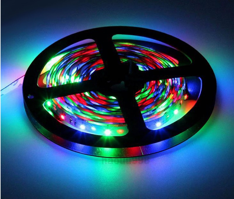 Світлодіодна стрічка LED 3528 RGB комплект 5 метрів, різнокольорова, фото 1