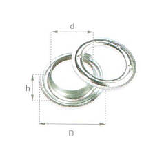 Люверс круглий 01.12 (оцинкований)