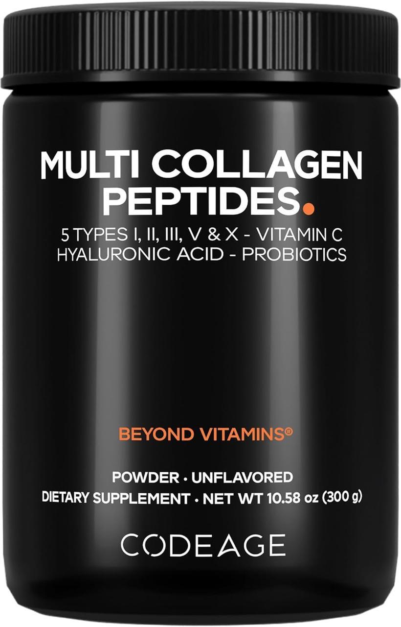 CodeAge Multi Collagen Peptides + Probiotics Powder / Мультиколлагеновые пептиды + пробиотики 300 г BM285, фото 1