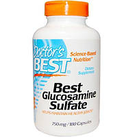 Doctors Best, Лучший глюкозамин сульфат, 750 мг, 180 капсул