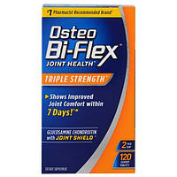 Остео Bi-Flex, Glucosamine Chondroitin with 5-Loxin Advanced Joint Care, Потроєна сила, 120 каплетов