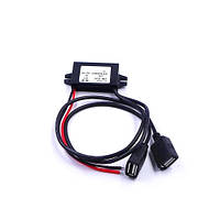 Перетворювач напруги 12В-5В 3А 2xUSB, прихована проводка авто