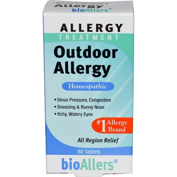 NatraBio, bioAllers, лікування алергії, алергія на відкритому повітрі, 60 таблеток