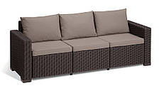 Комплект садових меблів Keter California 3 seater, коричневий, фото 3