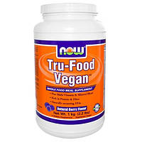 Now Foods, Tru-Food Vegan, натуральний ягідний смак, 1 кг