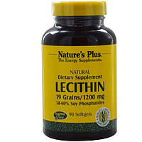 Natures Plus, Лецитин, 1200 мг, 90 м'яких капсул