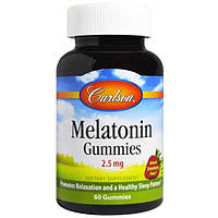 Carlson Labs, Мелатонин, клубника, 2,5 мг, 60 конфет