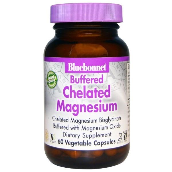 Bluebonnet Nutrition, Буферизований хелатний магній, 60 капсул вегетаріанських
