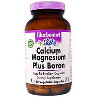 Кальций, магний с бором Bluebonnet Nutrition, 180 капсул