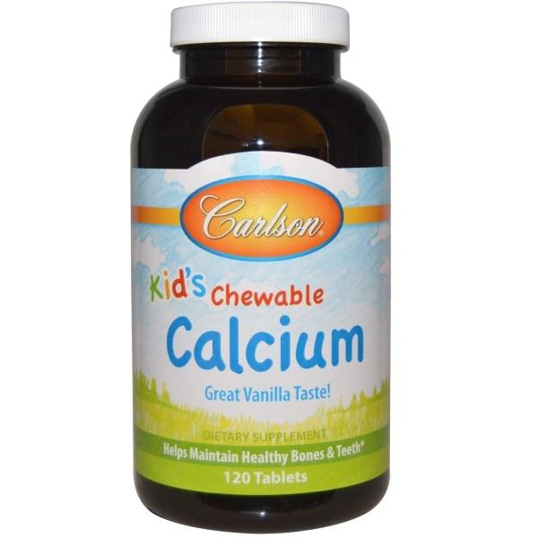 Carlson Labs, Kids Chewable Calcium, Vanilla, 120 Tablets