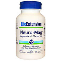 Life Extension, Neuro-Mag, магний L-треонат, 90 вегетарианских капсул