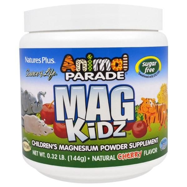 Natures Plus, Animal Parade, Mag Kidz, Дитячий Магній, Смак Натуральної Вишні, 0,32 фунта (144 г)