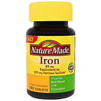 Железо Nature Made 65 мг, 180 таблеток