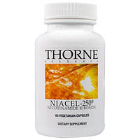 Thorne Research, Niacel-250, никотинамидрибозид, 60 вегетарианских капсул