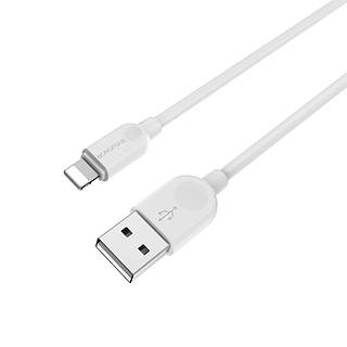 Кабель USB-A — Lightning BOROFONE, BX14 LinkJet, USB Type-A, Lightning, 1 м, Білий
