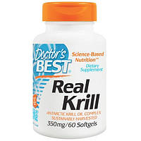 Doctors Best, Real Krill, 350 мг, 60 гельових капсул