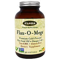 Flora, Flax-O-Mega, Flax Seed Oil, 90 Capsules