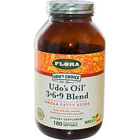 Flora, Udos Choice, Udos Oil 369 Смесь, 180 вегетарианских мягких капсул