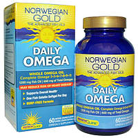 Renew Life, Наилучший рыбий жир Норвежское золото, ежедневные омега-кислоты, с натуральным апельсиновым вкусом, 60 рыбных гелевых капсул