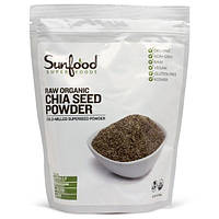Sunfood, Порошок насіння чіа, сирий, органічний, 1 фунт (454 г)