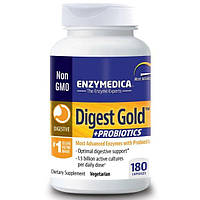 Enzymedica, Digest Gold + пробиотики, 180 капсул