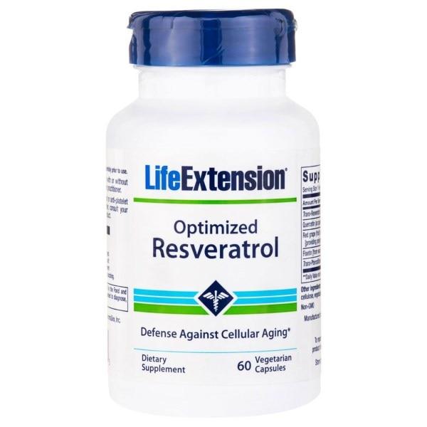 Life Extension, Оптимізований резерватрол, 60 капсул вегетаріанських