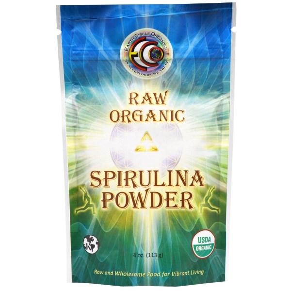 Earth Circle Organics, Необроблений органічний порошок спіруліни, 4 унції (113 г)