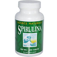 Source Naturals, Спіруліна, 500 мг, 200 пігулок