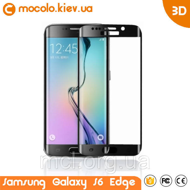 Захисне скло Mocolo Samsung Galaxy S6 Edge 3D (Black)